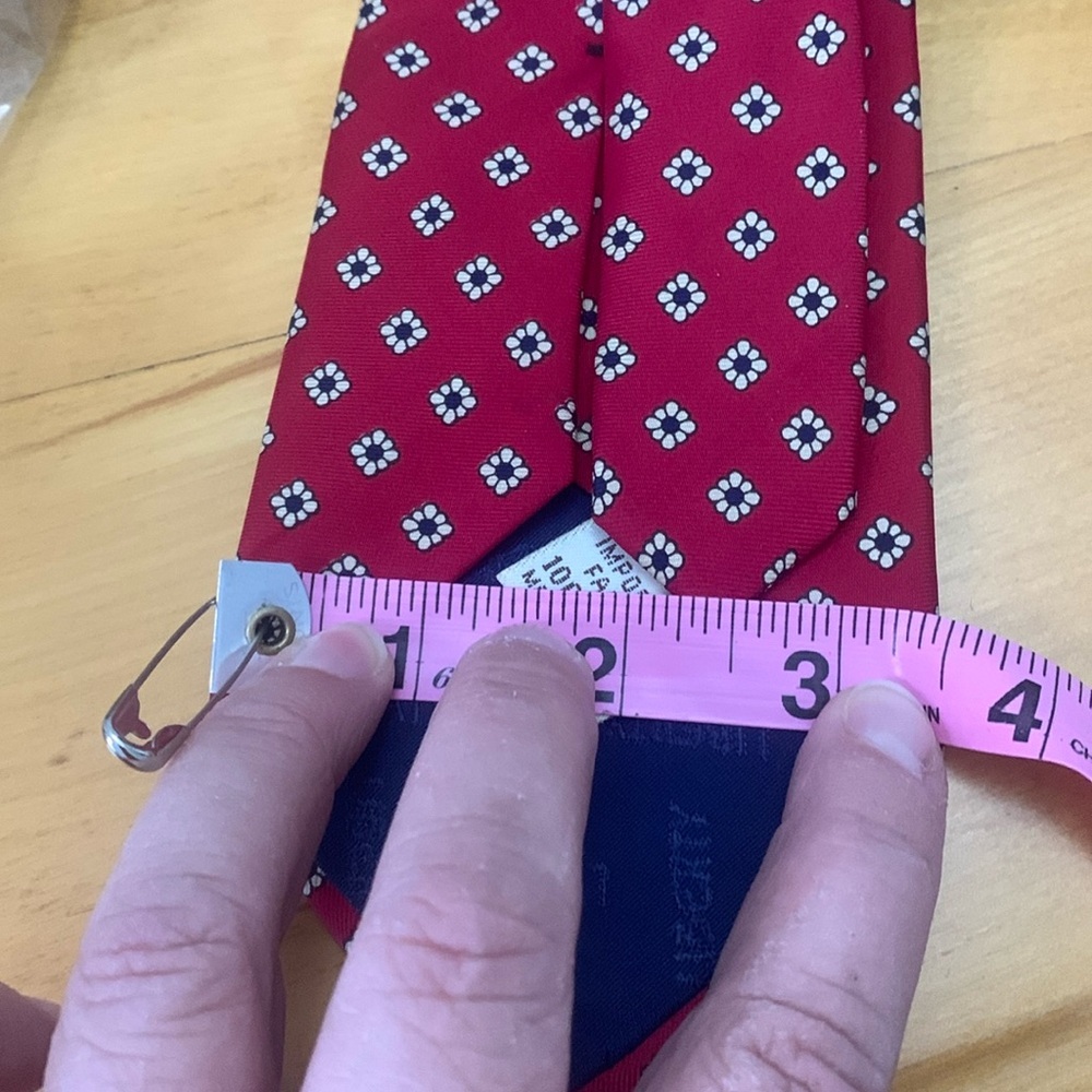 Liberty Vintage 100% Silk Tie Made in USA Red White Blue VGUC 59" - Picture 8 of 9